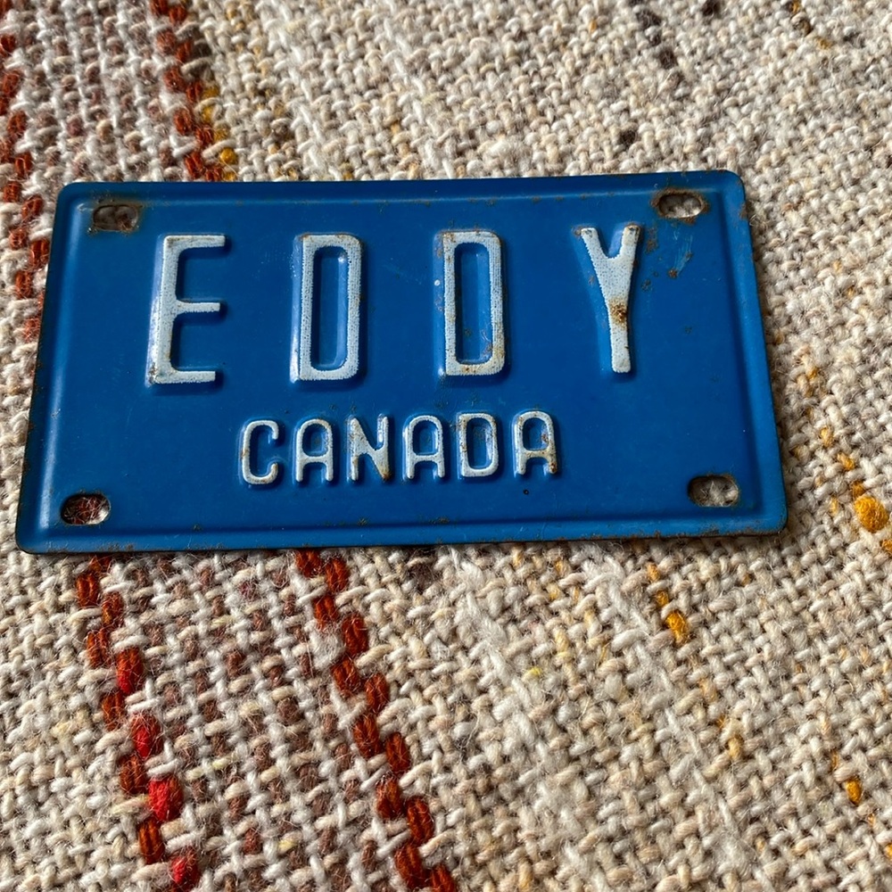 Vintage 70’s Bicycle Name Plate “EDDY” Canada